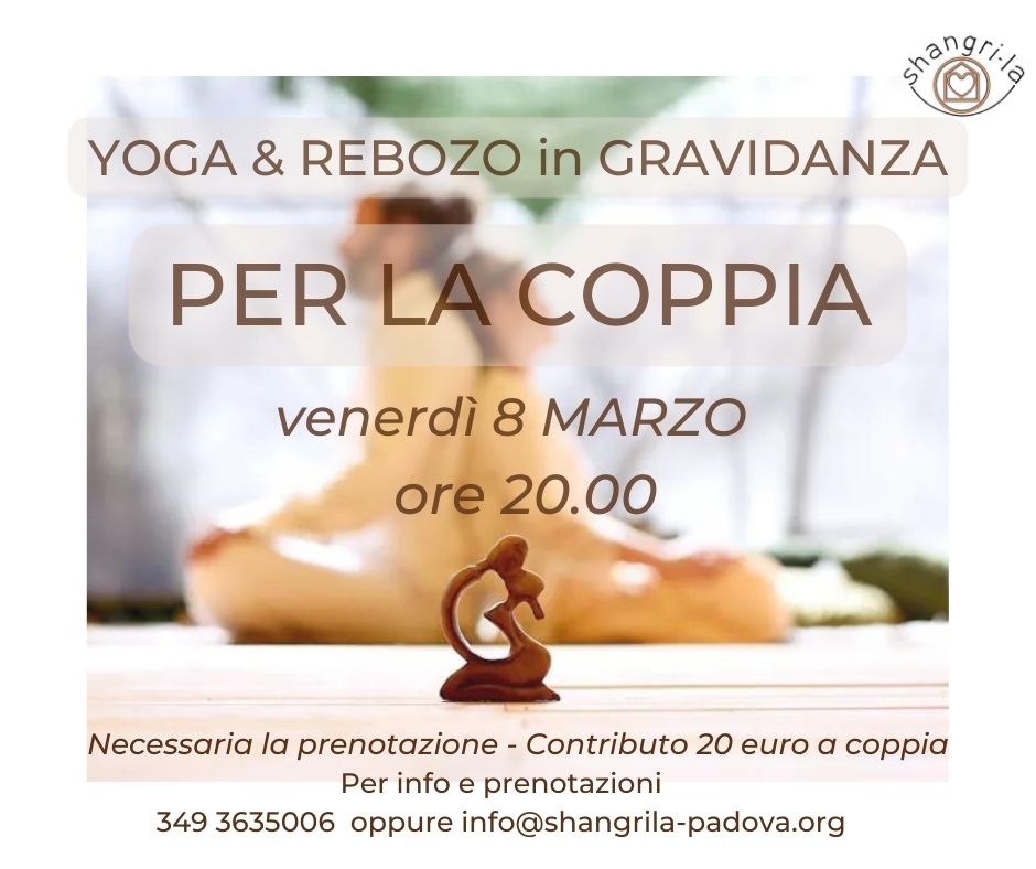 YOGA E REBOZO PER LA COPPIA IN GRAVIDANZA - VENERDI 8 MARZO